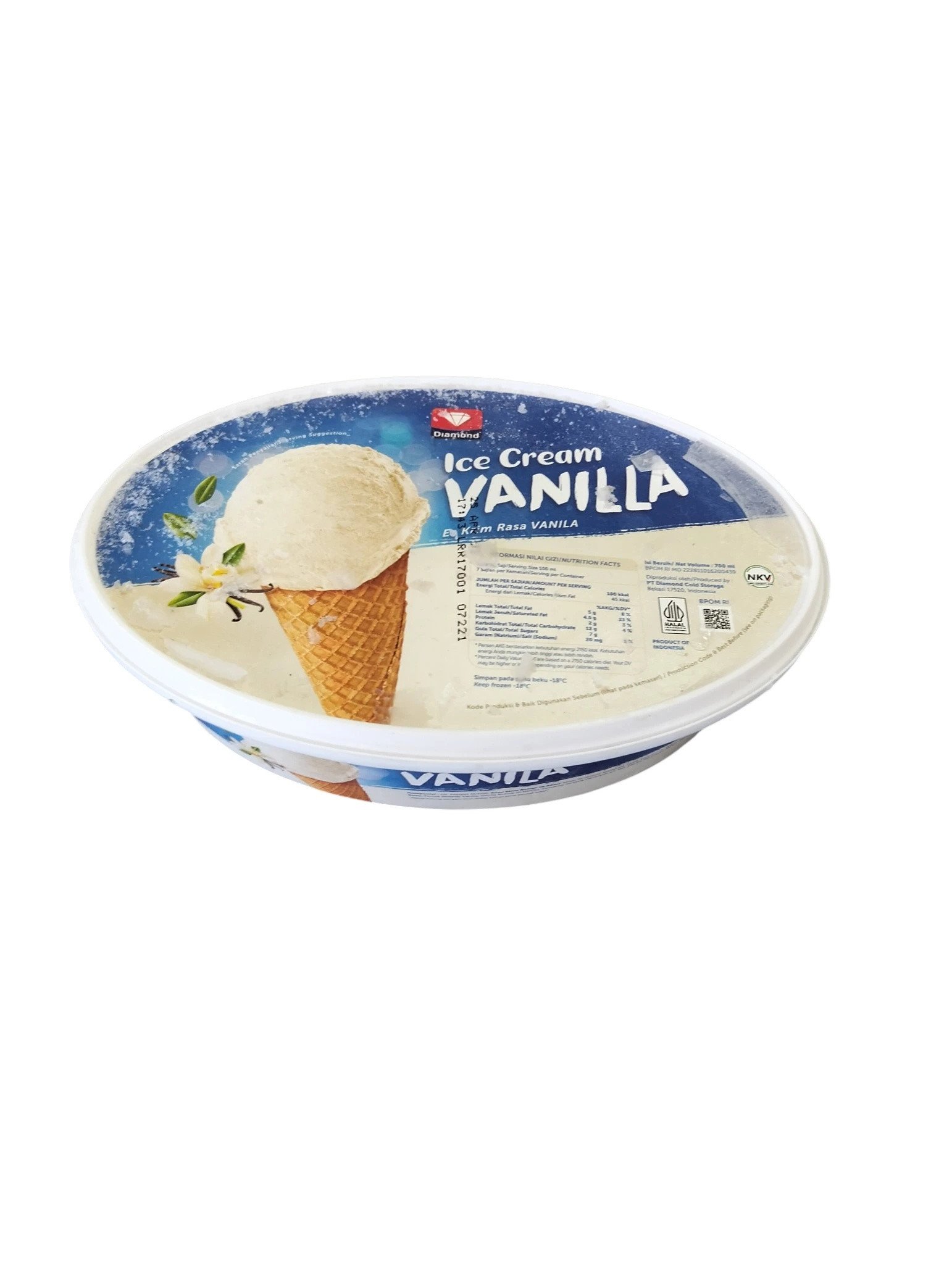 Diamond Ice Cream 700ml Rasa Vanilla
