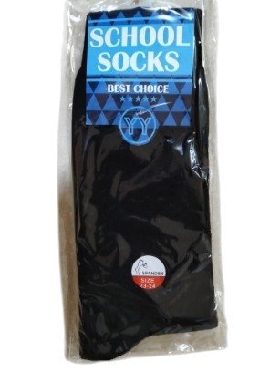 Kaos Kaki School Socks YY Hitam 23-24