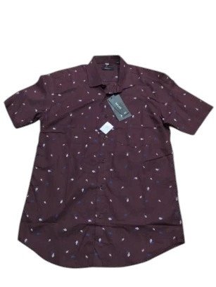 Kemeja Katun Print Pendek